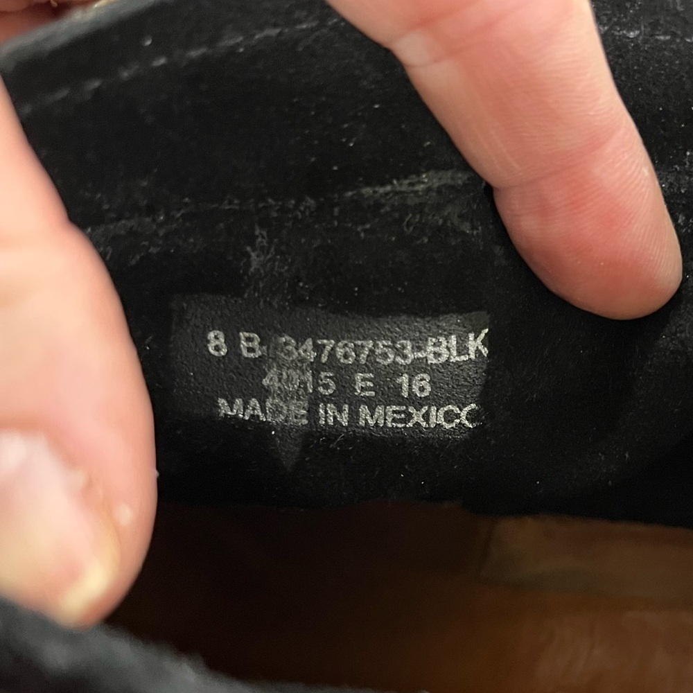 Black Suede Frye Leslie Artisan Short cowgirl Boots-8 - Picture 7 of 8